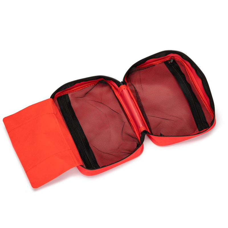 Jipemtra Red First Aid Bag Empty Travel Rescue Pouch First Responder Storage Medicine Emergency Bag for Car Home Office Kitchen Sport Outdoors (Red with Zippered Mesh Bags) Red With Zippered Mesh Bags - NewNest Australia