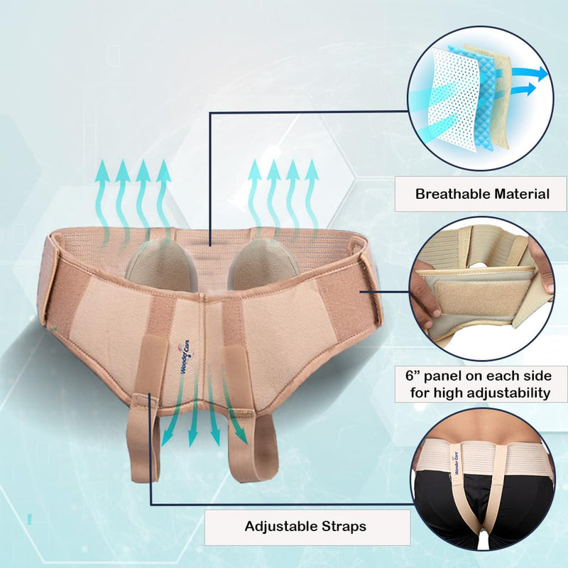 Wonder Care - Inguinal Hernia Belt For Men For Pain Relief Before Surgery For Double Inguinal Or Sports Hernia Braguero With 2 Removable Compression Pads And Adjustable Groin Straps (A103 Large) - NewNest Australia