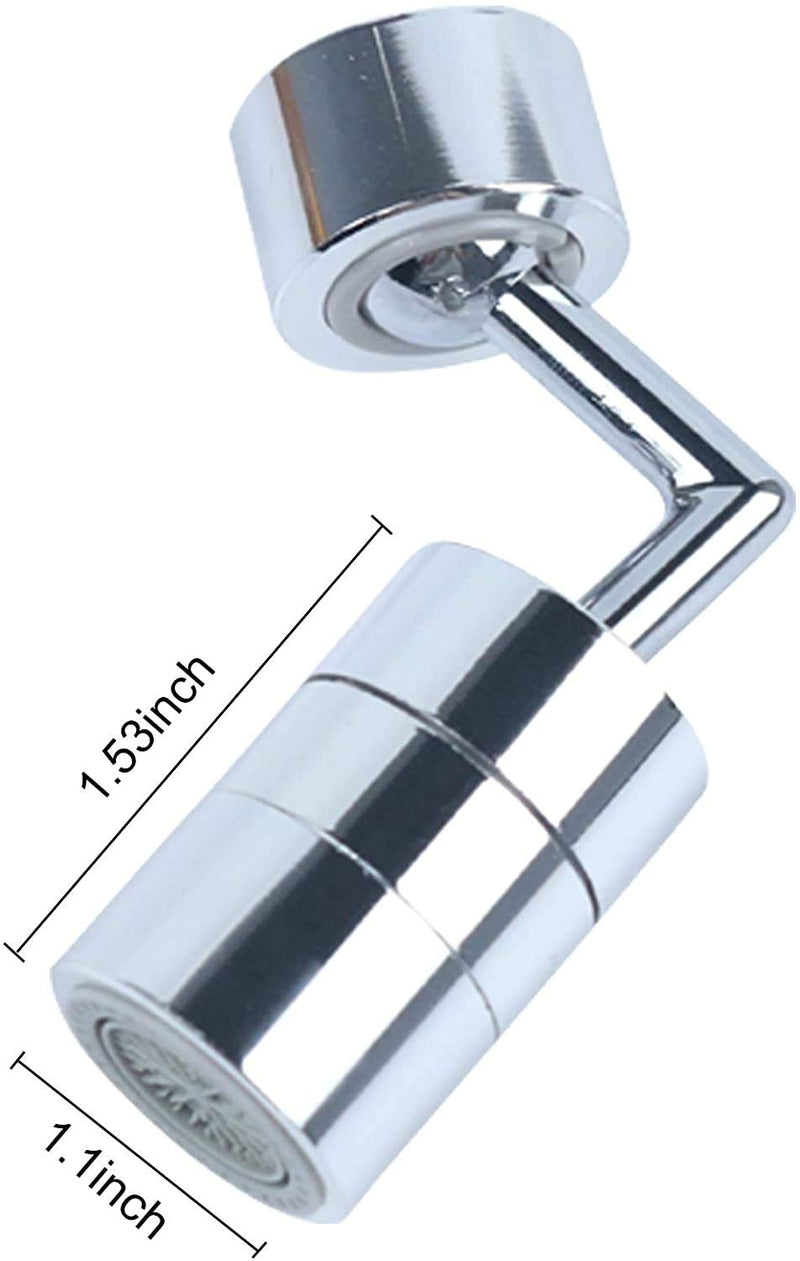 Universal Faucet Aerator, 720 Degree Big Angle Swivel Aerator Dual Water Flow Modes, Kitchen Faucet Aerator, Tap Aerator Sprayer Attachment for Bathroom - NewNest Australia