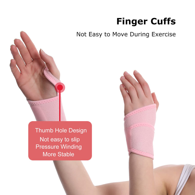 Wrist Support Compression Wrist Brace Elastic Adjustable Carpal Tunnel Support for Sports Protecting, Fitness, Arthritis, Tendonitis Pain Relief One Size Fits Left or Right Hand Single (Red) Red - NewNest Australia