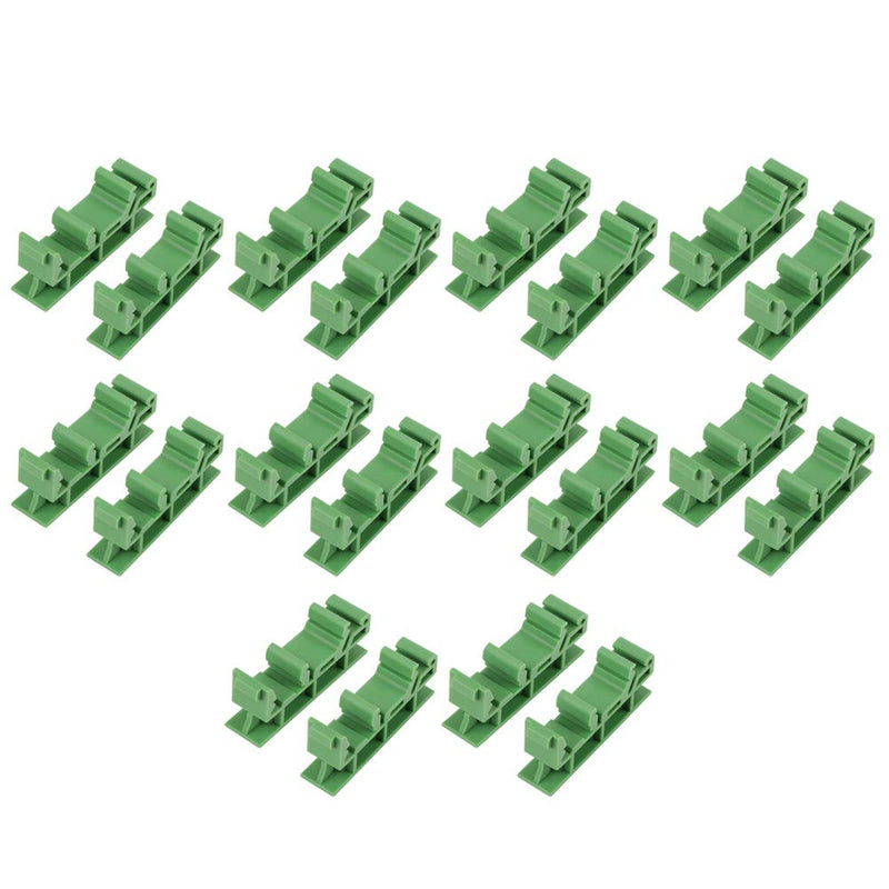 10sets PCB DIN C45 Rail Adapter Circuit Board Mounting Bracket Holder Carrier, 35mm DIN rail (Green) - NewNest Australia