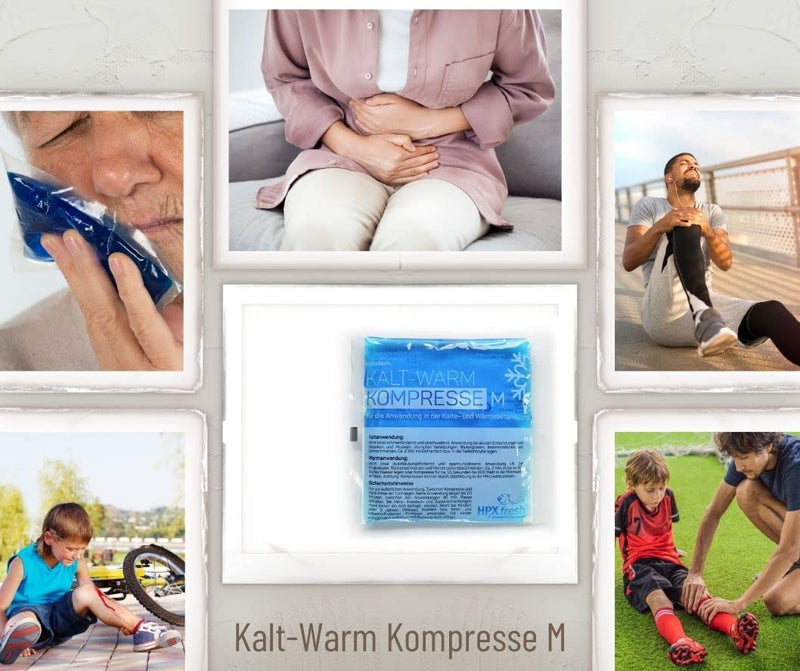 HPXfresh® Cold Warm Compresses | Set of 10 | 13x14cm | Ice packs for bruises, insect bites and other pain | reusable gel cooling pads set of 10 compress) 13x14cm 10.0 - NewNest Australia