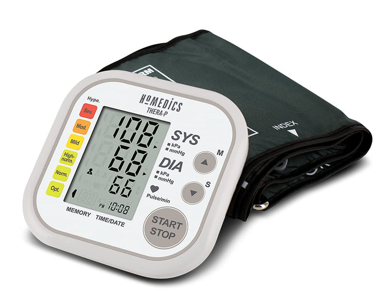 HoMedics TheraP Automatic Arm Blood Pressure Monitor - Simple One Button Measurement and Easy to Read Display with Irregular Heartbeat Detection and Date/Time Stamp - NewNest Australia