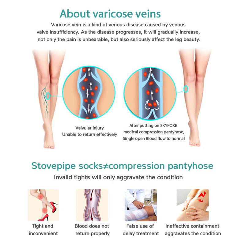 Medical Compression Pantyhose Stockings for Women Men - Plus Size Opaque Support 20-30mmHg Firm Graduated Hose Tights Closed Toe Beige Small (1 Pair) - NewNest Australia