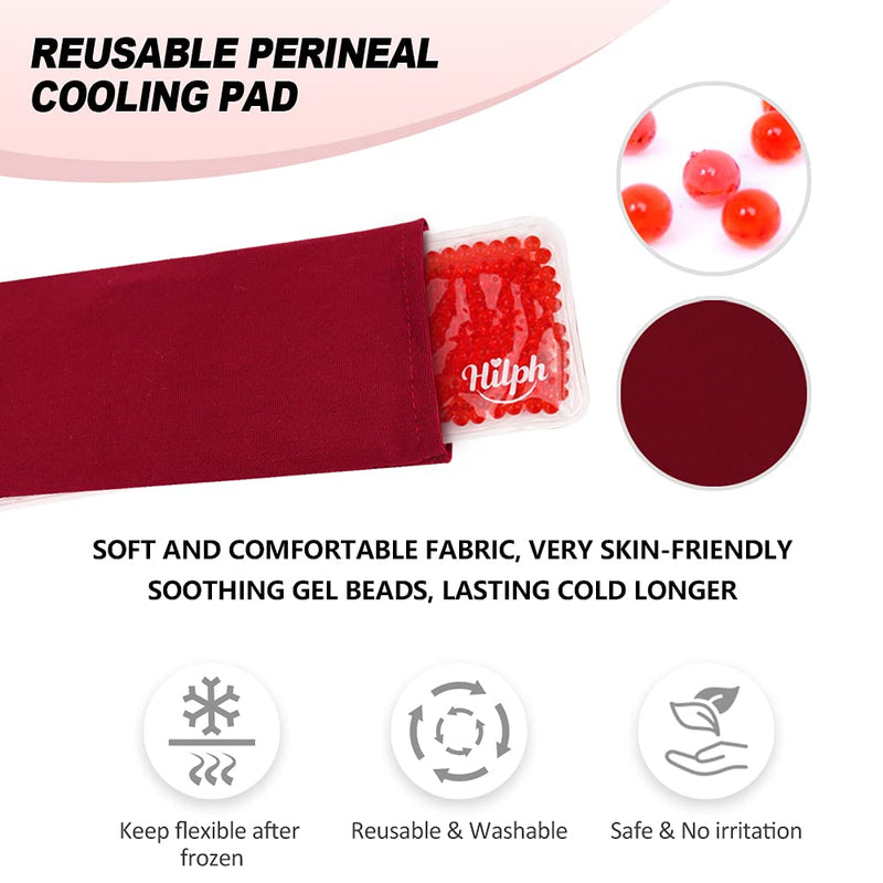 Hilph Perineal Cold Packs Postpartum Ice Pads, Maternity Cooling Pads After Birth for Hemorrhoid Pain Relief and Vaginal Recovery, Breast Pain, Reusable 2 Perineal Ice Packs with 4 Washable Sleeves - NewNest Australia