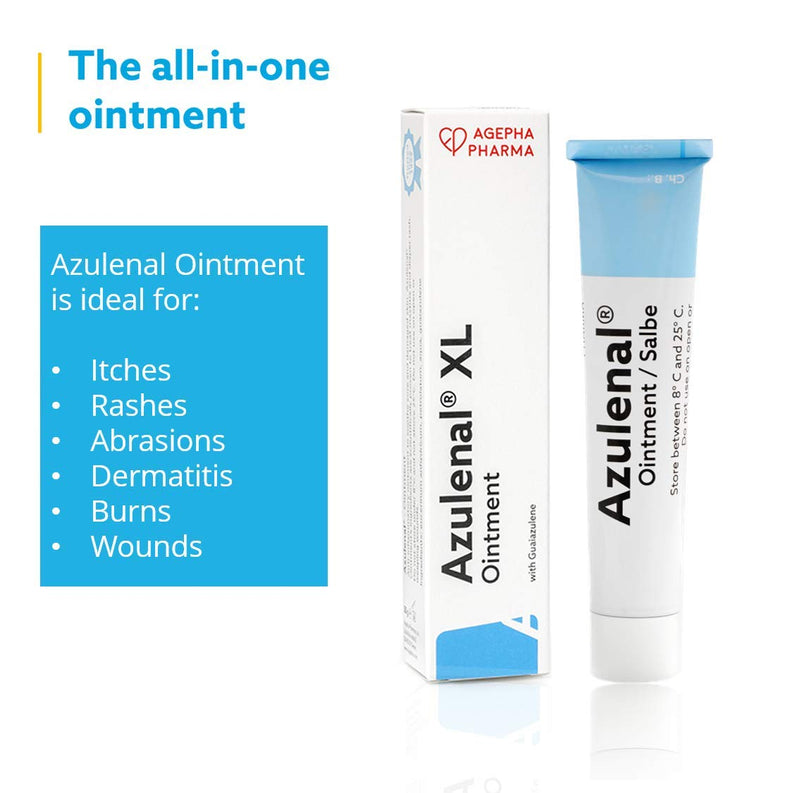 Azulenal Ointment with Guaiazulene | Multipurpose Cream for Nappy Rash, Itches, Cuts, Burns, Wound Repair, & Sore Nipples | Suitable for Use for Babies and Nursing Mothers | Burn Cream (1 x 50 g) 50 g (Pack of 1) - NewNest Australia
