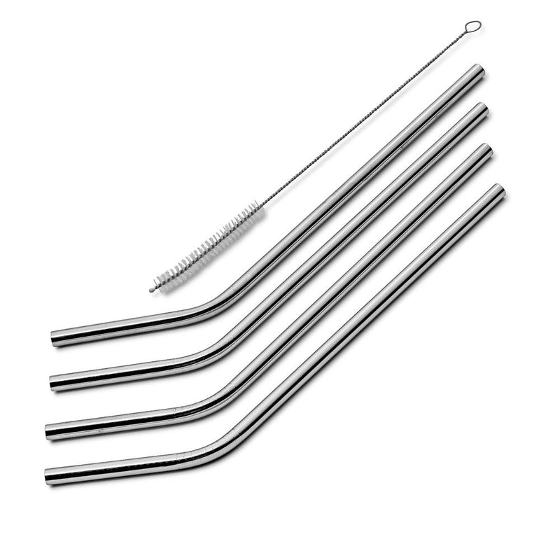 SipWell Stainless Steel Drinking Straws, Set of 4, Free Cleaning Brush Included 8.46 Inches Long - 6mm - NewNest Australia