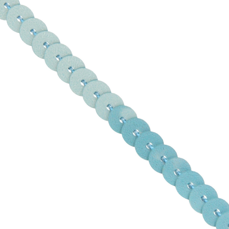 Mandala Crafts Flat Sequin Strip Trim on Strings for Crafts, Fringe, and Sewing; Aquamarine 6mm 100 Yard Roll 6mm 100 Yards - NewNest Australia