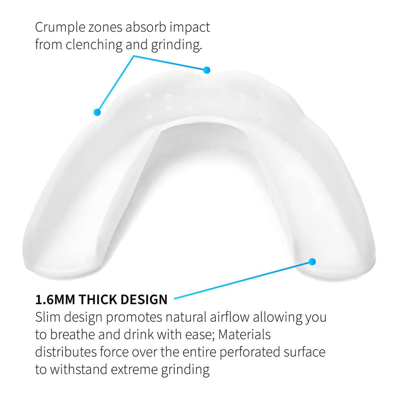 SOVA 3D bite splint - 1.6 mm thin - tailor-made fit - protects against night-time teeth grinding and clenching - odorless and taste-free - can be reshaped up to 20 times - non-toxic - NewNest Australia