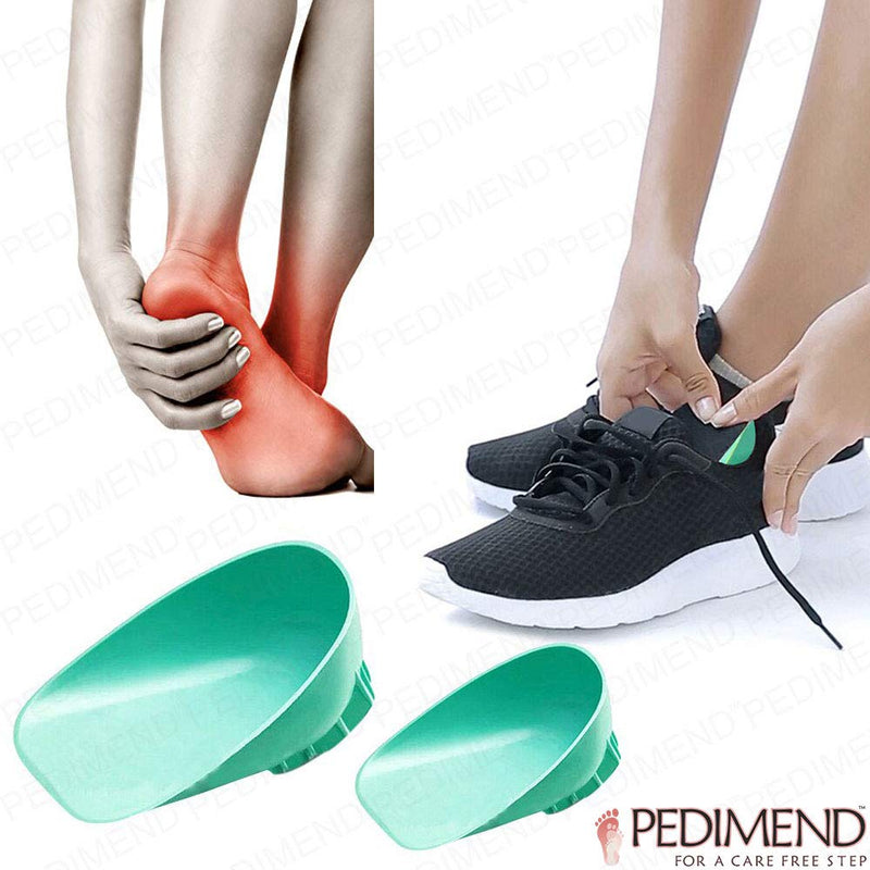 Pedimend Heel Cups for Treatment of Plantar Fasciitis/Heel Pain/Heel Spurs - Support for Heel and Ankle - Reducing Pain/Fatigue and Swelling - for Men & Women - Foot Care (ONE Pair) ONE PAIR - NewNest Australia