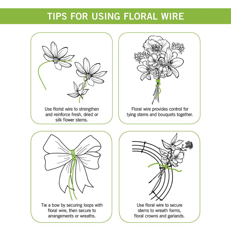 FloraCraft 26 Gauge Floral Wire 270 Feet Bright Silver - NewNest Australia