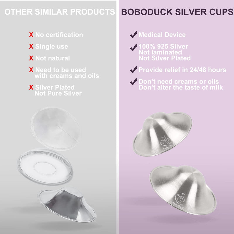 Nipple Shields for Nursing Newborn - Silver Nursing Cups Soothe and Protect Your Nursing Nipple, Newborn Essentials Nipple Pads, Nipple Covers Protector for Women Breastfeeding No Need Nipple Cream - NewNest Australia