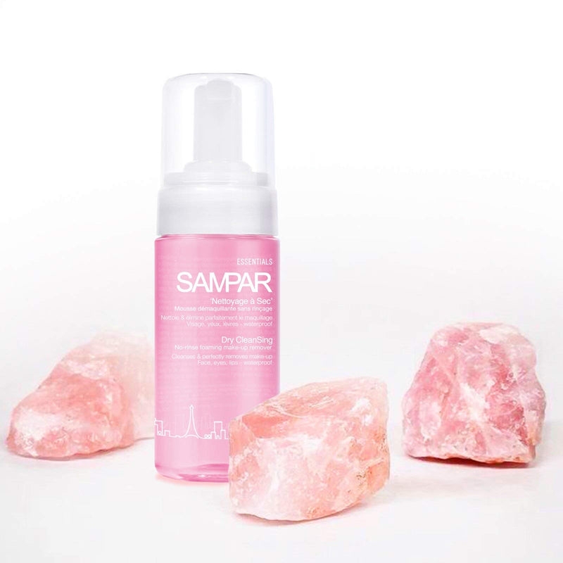 Sampar Essential Dry CleanSing - No-rinse Foaming Make-Up Remover Face, Eyes, and Lips - All Skin types 100ml - NewNest Australia