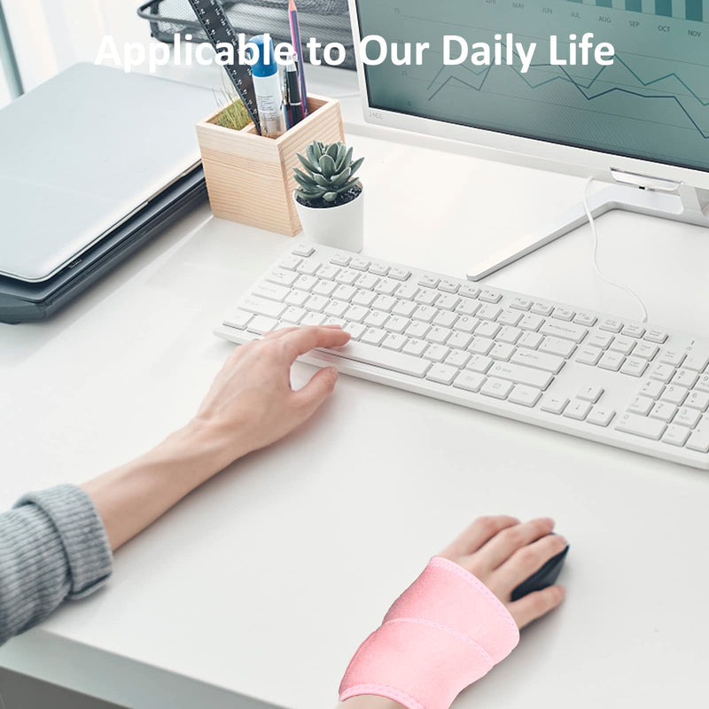 Wrist Support Adjustable Wrist Brace Compression for Women and Men 1 Pack Carpal Tunnel Support for Arthritis, Tendinitis, Pain Relief, Sports, Work for Right and Left Hands (Pink) Pink - NewNest Australia
