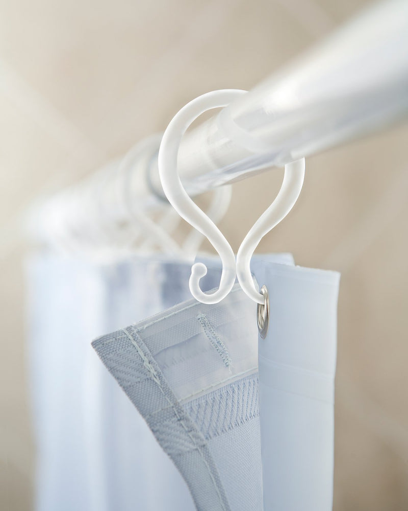 Kenney Double Shower Curtain Hooks (Set of 12), Clear - NewNest Australia