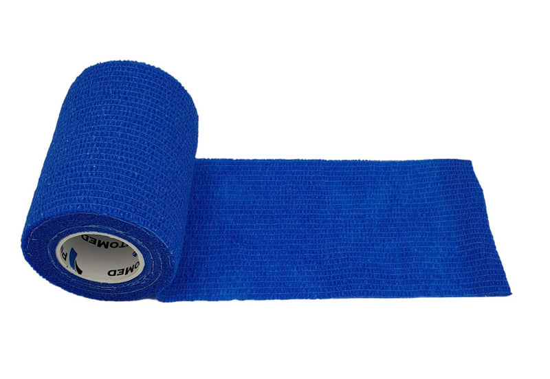 Pintomed Self-Adhesive Bandage Stretched - 10 X Blue Bandages Rolls - 7.5 Cm X 4.5 M Cohesive Bandage Bandage Fixation Bandage Self-Adhesive Health Plaster Sports Tape; Piece For Wrist Leg Arm Vet - NewNest Australia