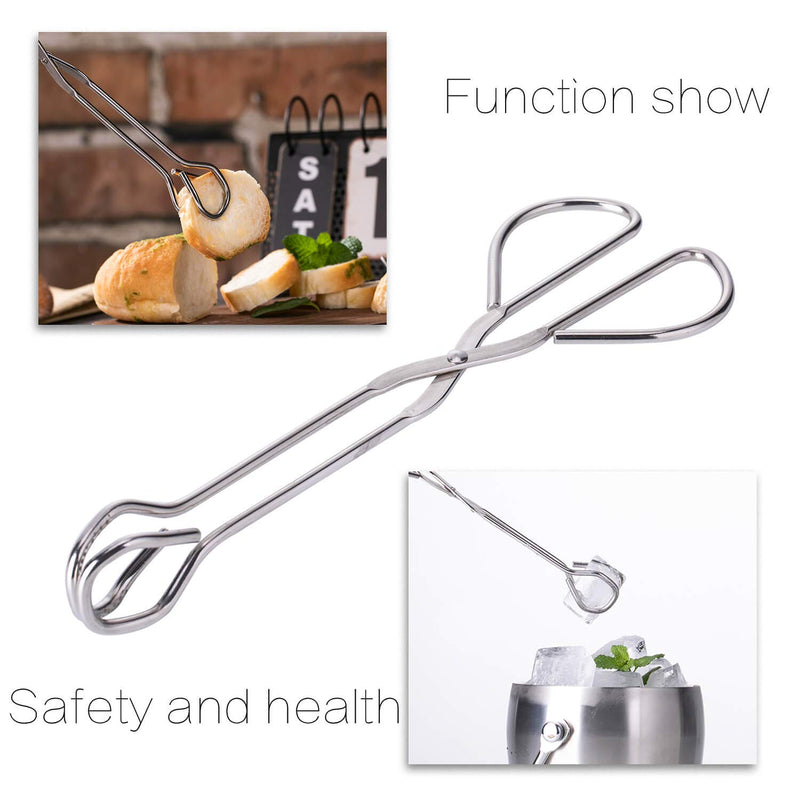 NewNest Australia - Jochebed Stainless-Steel Kitchen Food Tongs - Heavy Duty Food Barbecue Tongs for Cooking, Scissors, BBQ with Comfortable Handle, Buffet Pliers for Campling Grilling 9 Inch & 11 Inch 