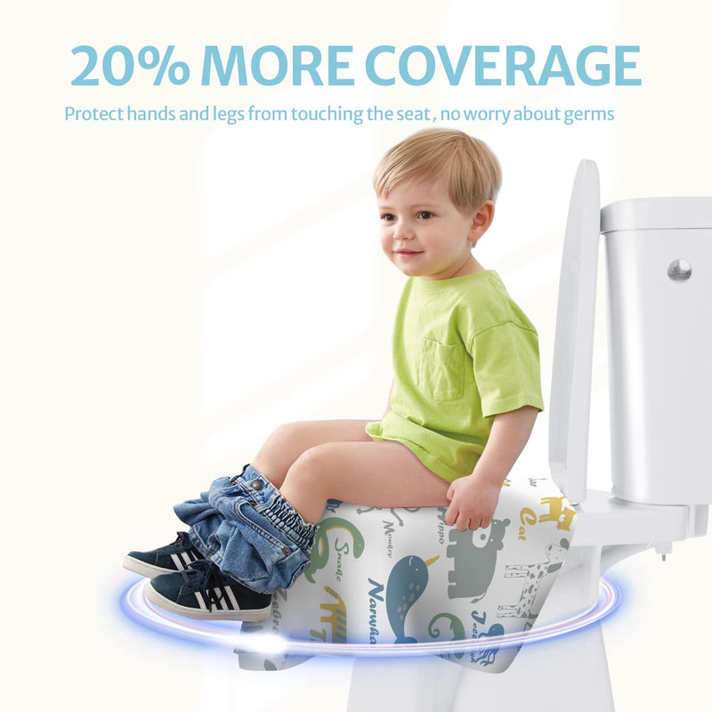 Toilet Seat Covers Disposable, 20 Pcs Extra Large Waterproof Toilet Cover for Toddlers Adults, Portable Individually Wrapped Travel Essentials for Kids Potty Training, Public Restrooms, Road Trip - NewNest Australia
