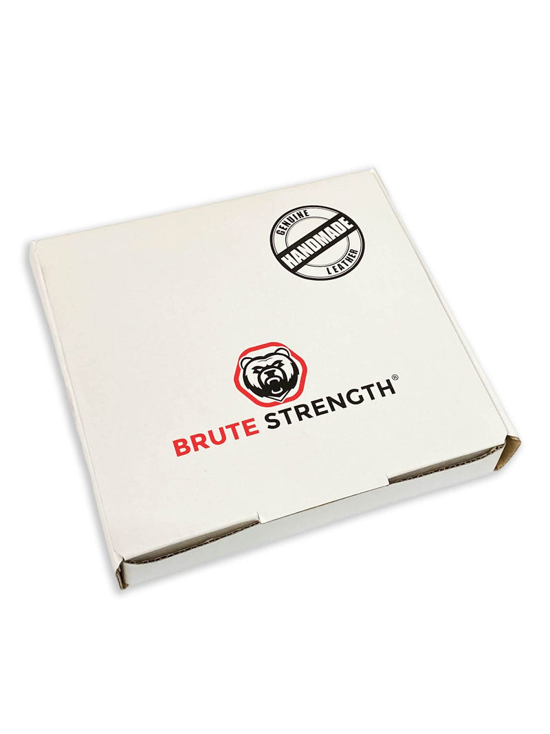 Brute Strength - Leather Handles for Furniture - Natural - 2 pcs - 7-7/8 x 1 ’’ - Leather Drawer Pull - Leather Drawer knobs - Cabinet pulls - Kitchen, bathroon, Dresser 2 Pieces - NewNest Australia