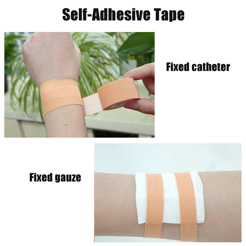 Self‑Adhesive Wrap Tape, Skin Color Adhesive Surgical Tape for Securing a Variety of Catheters for Wound Dressing Care Sports(Skin Color 1.25cm*5m (1 roll)) Skin Color 1.25cm*5m (1 Roll) - NewNest Australia