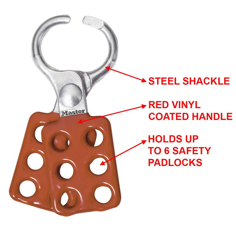 Master Lock 416 Lockout Tagout Safety Hasp 1" Inside Jaw Diameter - NewNest Australia