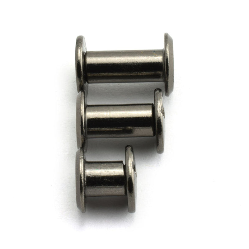 LQ Industrial 75 Sets Black M5 Chicago Screw Assorted Kit Slotted Phillip Head Binding Screws Rivet Assembly Bolt Nail Rivet for Book Binding DIY Leather Craft M5x6 M5x10 M5x12 - NewNest Australia