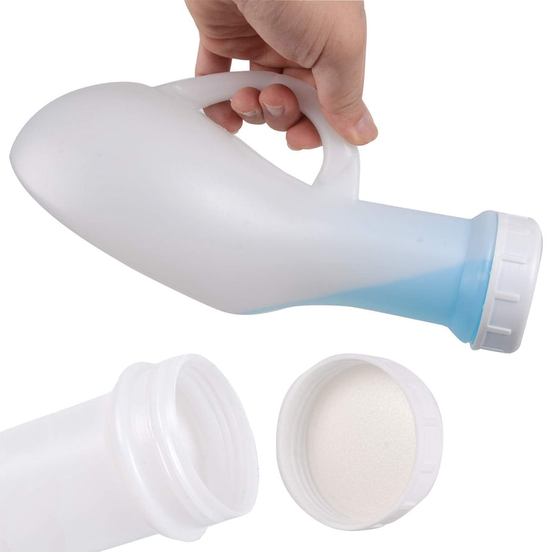 Tovee Portable Urinal for Men and Women 1200ml, Spill Proof Unisex Urinal Toilet Bottle with Snap on Lid, Male Urinals, Pee Container Men, Urinal Bottle for Car, Travel, Elderly & Incontinence White - NewNest Australia