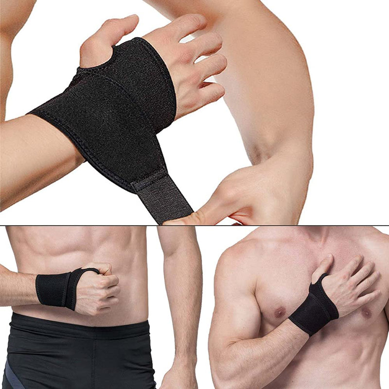 Hually Wrist Support, (2 Pack) Adjustable Wrist Brace with Hook-and-Loop Design, Breathable Wrist Wrap Band Offer Hand Support for Fitness, Bench Press, Weightlifting -One Size Fits Left or Right Hand - NewNest Australia