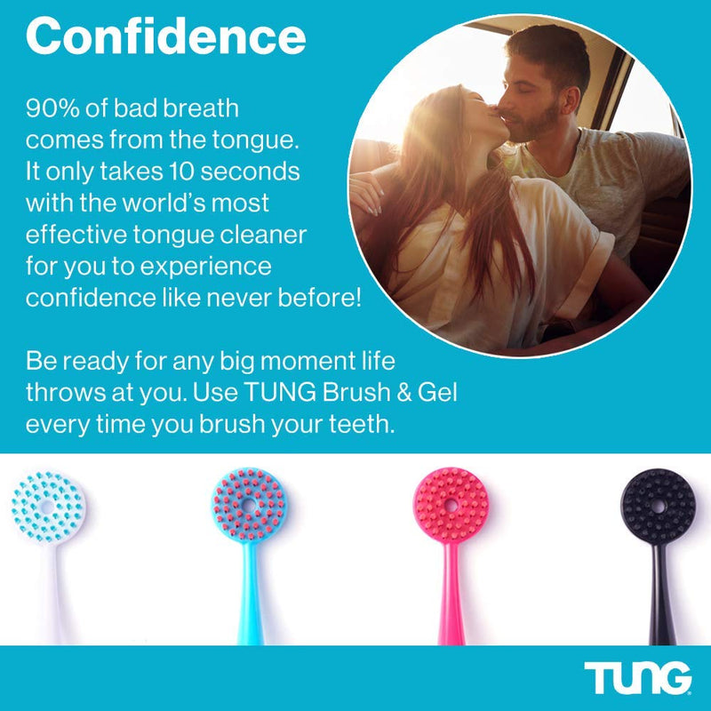 Peak Essentials | The Original TUNG Brush Kits | Premium | Tongue Cleaner | Odor Eliminator | Fight Bad Breath | Fresh Mint | BPA Free | Made in America | (1 Count w/Cap) With Cap 1 Count (Pack of 1) - NewNest Australia