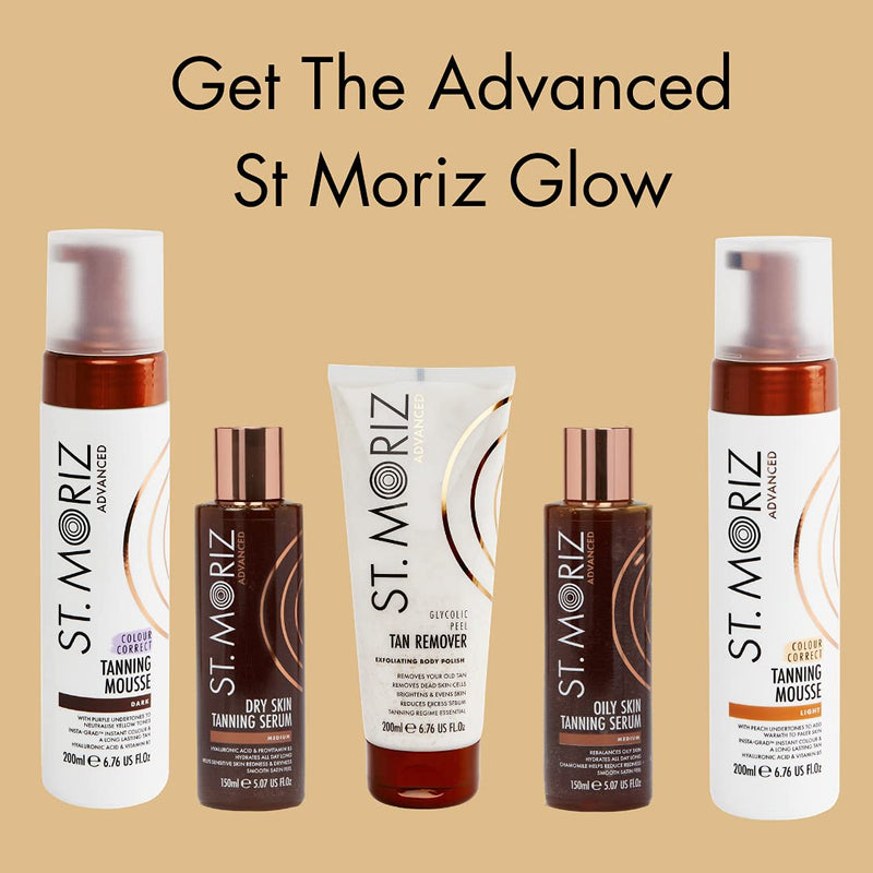 St Moriz Advanced Colour Correcting Tanning Mousse with Hyaluronic Acid & Vitamin B5, Fast Drying Vegan Fake Tan, Light (200ml) - NewNest Australia