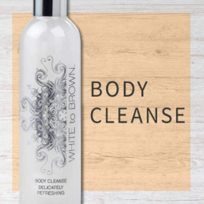 WHITE to BROWN Body Cleanse for use Pre or Post Self Tanning Application. Skin Preparation for long-lasting results, 250ml - NewNest Australia