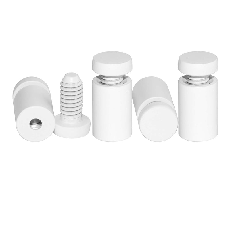 malleable,Sign Standoff 1/2" x 3/4",White Aluminum, for Acrylic,Glass,PVC,Glass Panel,Wood,Pack of 4 1/2" X 3/4" White - NewNest Australia