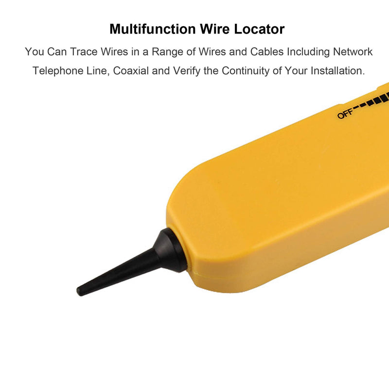 Electrical Wire Tracer Circuit Tester w/Tone Generator & Probe Kit, Cable Signal Locator Tester, Test Circuit Continuity, Network Telephone Line, Automotive Circuit Identify Tools w/Clips & RJ11 Plug - NewNest Australia