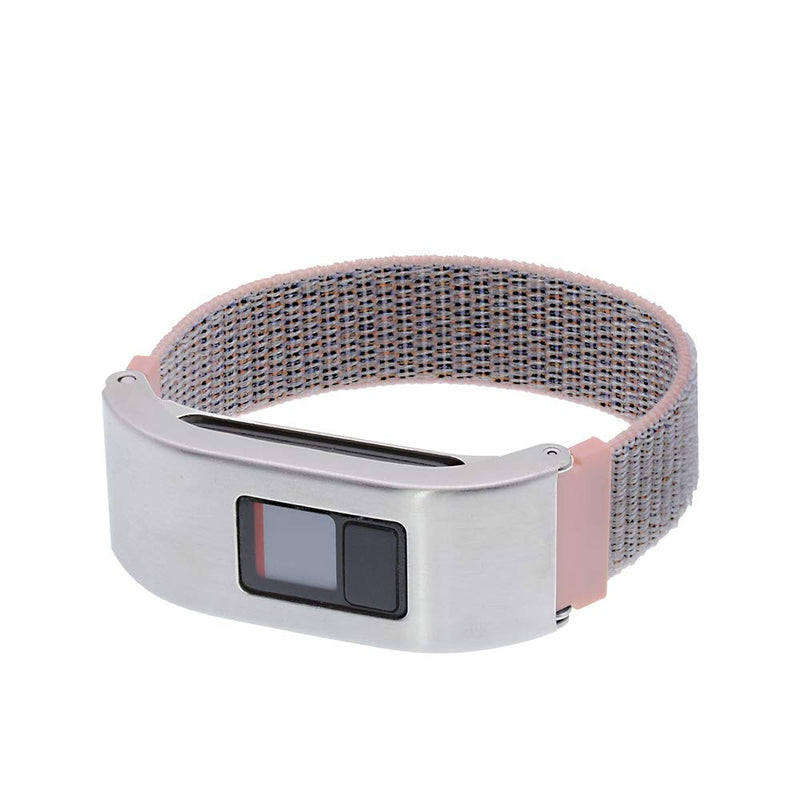 Leiou Woven Nylon Strap Compatible with vivofit 3/jr/jr2 Replacement Band Sport Mesh Watchband with Silver Metal Case (Dark Black, L/6.3"-8.2") Dark Black- Silver Metal Case Large (6.3"-8.2") - NewNest Australia