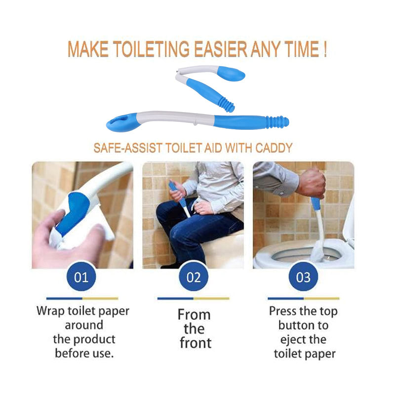 Toilet Aids Tools, Folding Toilet Aid Wiper bottom buddy Long Reaching Comfort Tissue Wipe Grip Wiper disability aids Self-Assist Toilet AIDS for Limited Mobility Elderly - NewNest Australia