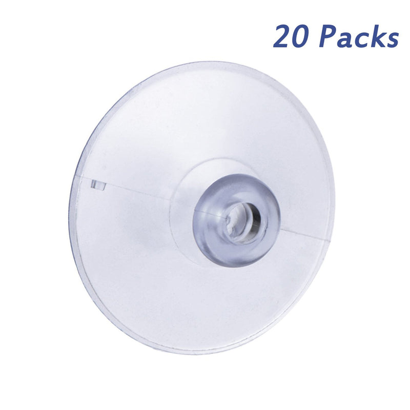 NewNest Australia - Whaline 45mm Large Suction Cup PVC Plastic Sucker Pads Without Hooks, 20 Packs Clear 