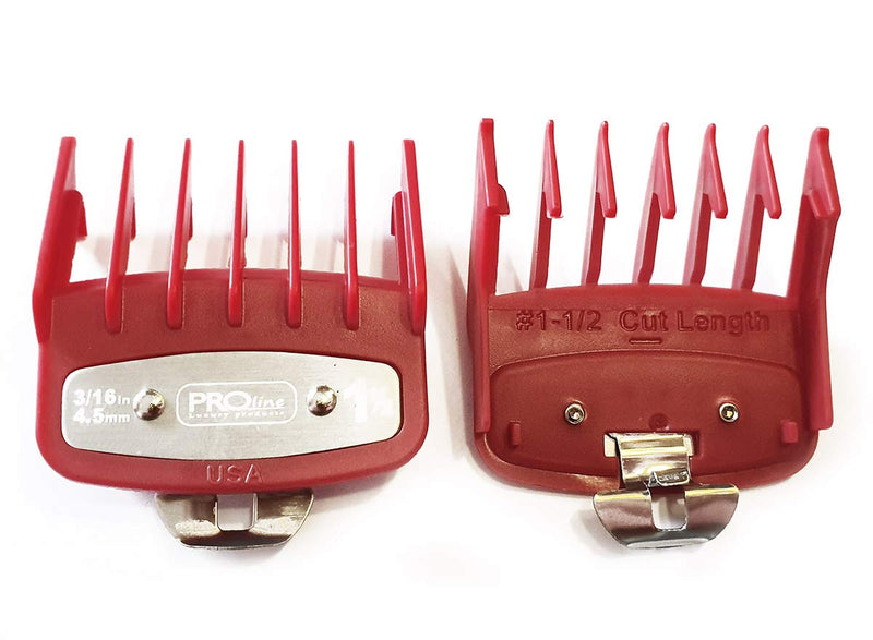 Professional Line Attachment Comb With Metal Fitting 1½ Cutting Guide 1.5 4.5mm in RED, Fit - Super Taper, Chromepro, Balding, Magic 5 Star and other standard full sized clippers - NewNest Australia