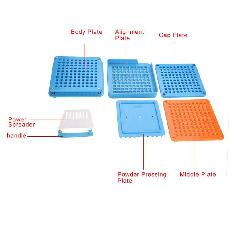 100 Holes Capsule Filler, 00# Capsule Filling Device For Filling Capsules Capsule Filling Machine Capsule Holder Manual Capsules Filling Machine, For Powder Cosmetic Capsule Vitamins (Without Powder Baffle) - NewNest Australia