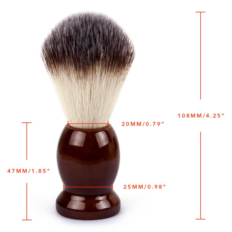 Qshave shaving brush, handmade from 100% real badger hair, with wooden handle, for wet shaving with safety razor - NewNest Australia