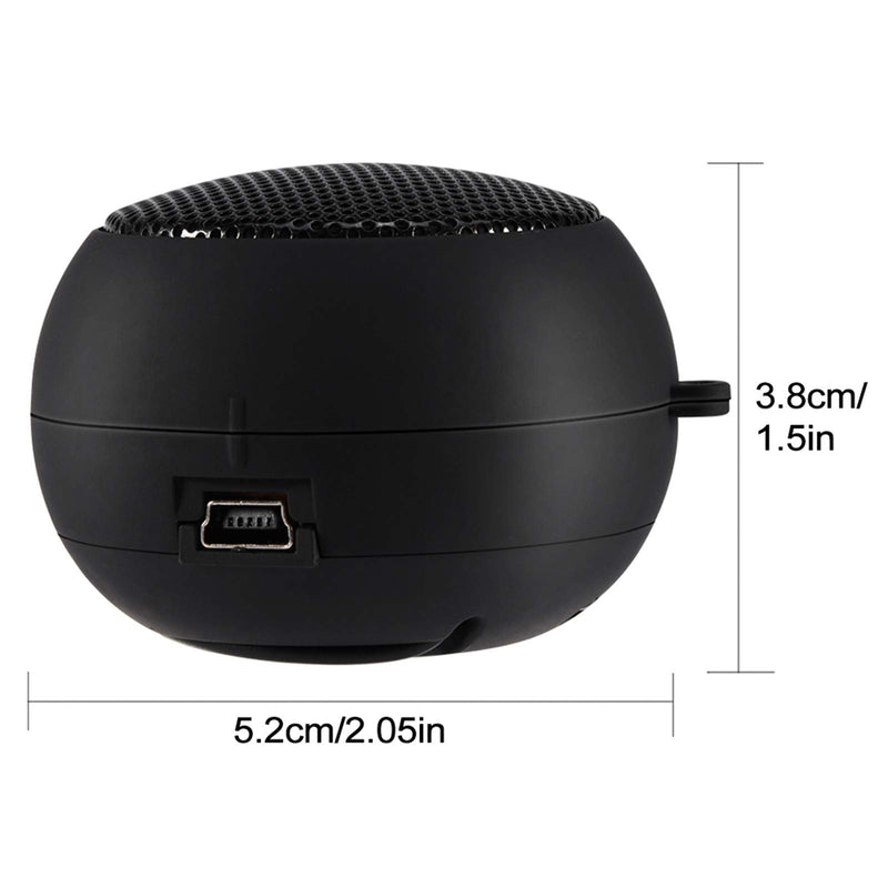 Mini Speakers with Jack Plug, Portable Mini Travel 3.5mm Loud Phone Speaker Built-in Battery for Mobile Phone MP3 PC, Rechargeable Plug in Speakers for Phone(black) black - NewNest Australia