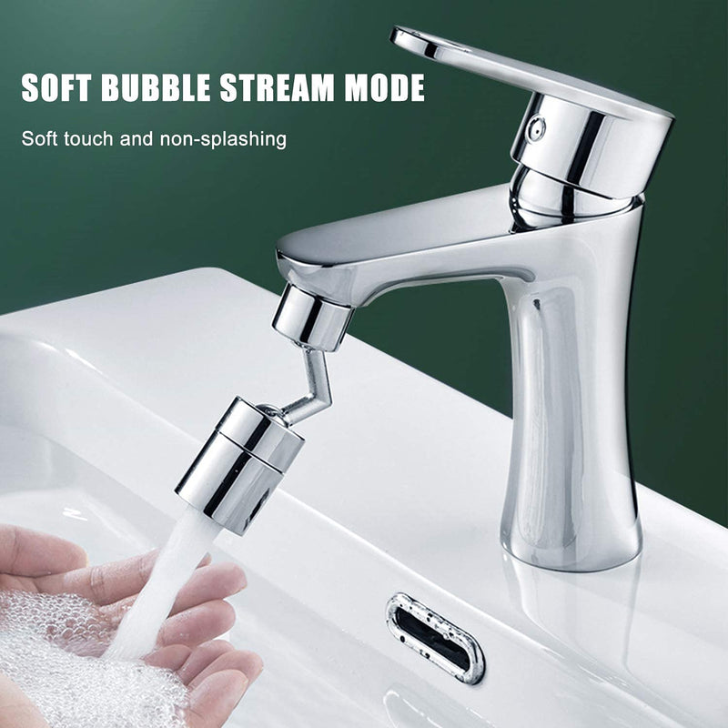 Universal Splash Filter Faucet 720 Rotating Faucet Extender Aerator With 2 Water Outlet Modes Sf