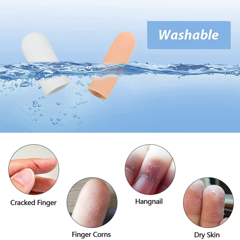 Gel Finger Cot, Gel Finger Protection, Silicone Gel Finger Cots Thumb Protection, Finger Sleeves, Finger Bandages, Ideal For Finger Cracking, Finger Arthritis, Finger Calluses, Pack Of 10 - NewNest Australia