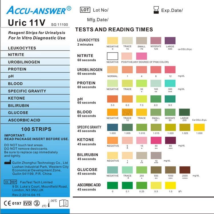 100xUTI Urine Test Strips(11-Parameters),Urinary Tract Infection Strip. Simple,Fast and Accurate.Urinalysis Home Testing Stick Kit for Ketone,pH,Glucose,Nitrite,Leukocytes to Help Monitor Your Health - NewNest Australia