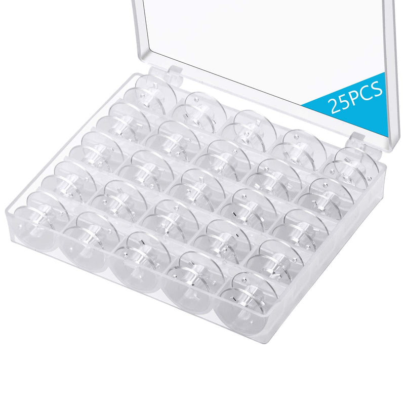 25 Pcs Sa156 Bobbins for Bro-Ther Sewing Machine, Bobbins for Sin-ger/Bro-Ther Se600 Bobbin, 15j Bobbins, Bobbins Class 15, Bobbins for jano-me, Plastic Bobbins with Case 25Pcs In Box - NewNest Australia