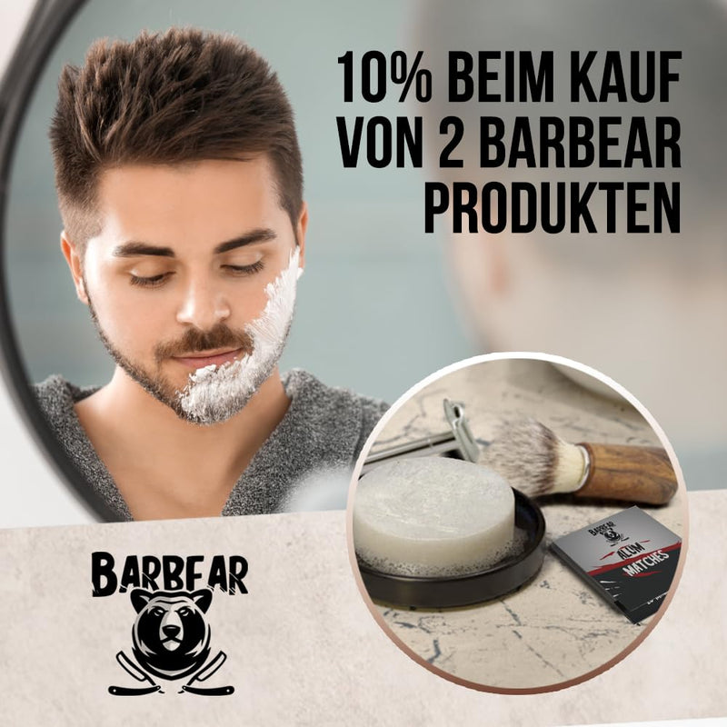 Barbear | Hemostatic | Alum stone in match shape | 20 alum sticks | 1 pack | perfect for travel | easy application | Must-have for wet shaving - NewNest Australia