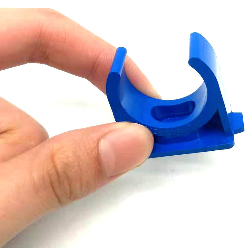 50PCS Pipe Support Hangers 25mm U-Hook PEX Holder PVC Pipe Clamps Clips(Blue) - NewNest Australia