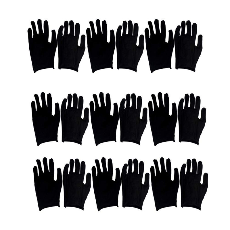 HEALLILY 12 Pairs Working Gloves Cotton Gloves Reusable Cleaning Gloves Adults Protective Gloves Labor Supply for Industrial Labor Gardening M Black M (Pack of 12) Black 1 - NewNest Australia