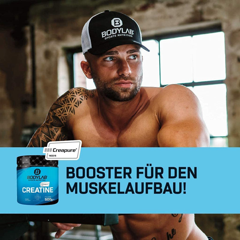 Bodylab24 Creapure Powder 500 G, Pure Creatine Monohydrate As High-Quality Creapure, High-Dose Creatine For More Energy, Strength And Support Muscle Building - NewNest Australia