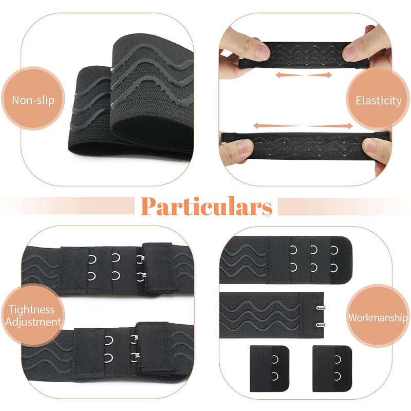 MYKURS 8 Pack Adjustable Wig Elastic Band, Silicone Coated Elastic Straps for Non-Slip Wigs Making and Sewing, Black - NewNest Australia
