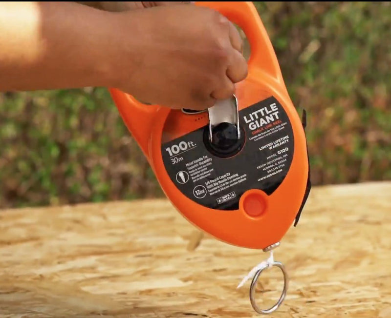 Keson G110 Little Giant Chalk Line Reel, 12-Ounce Chalk Capacity, 110-Foot - NewNest Australia